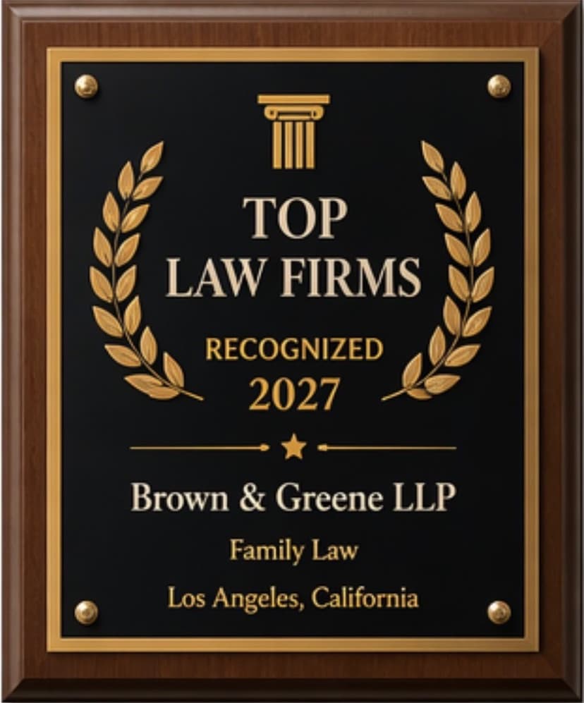 Top Law Firms 2027 Recognition Award Plaque